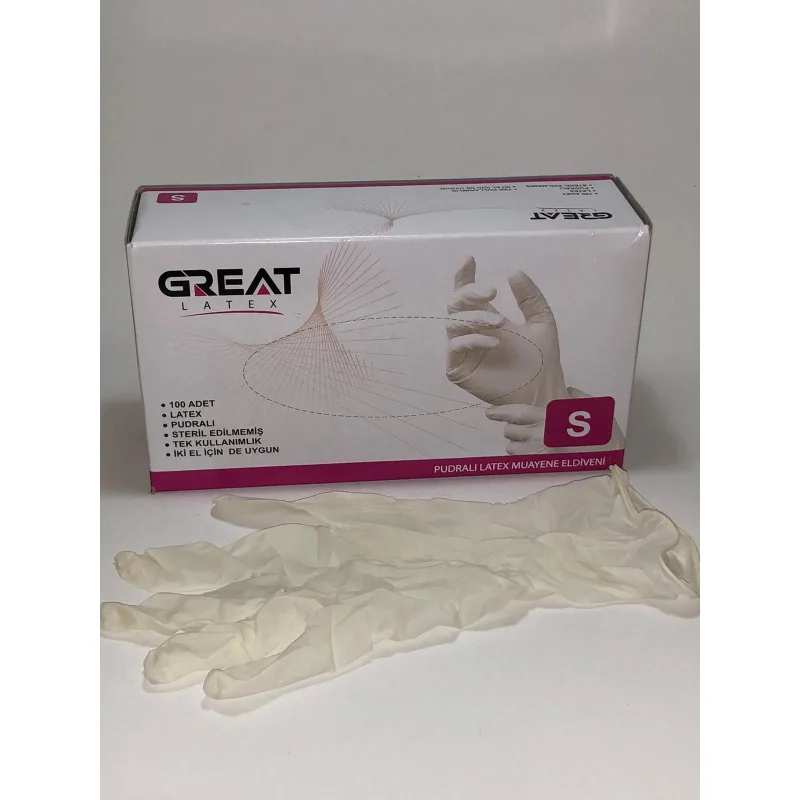 Great Pudrali Lateks Eldiven -s- Boy