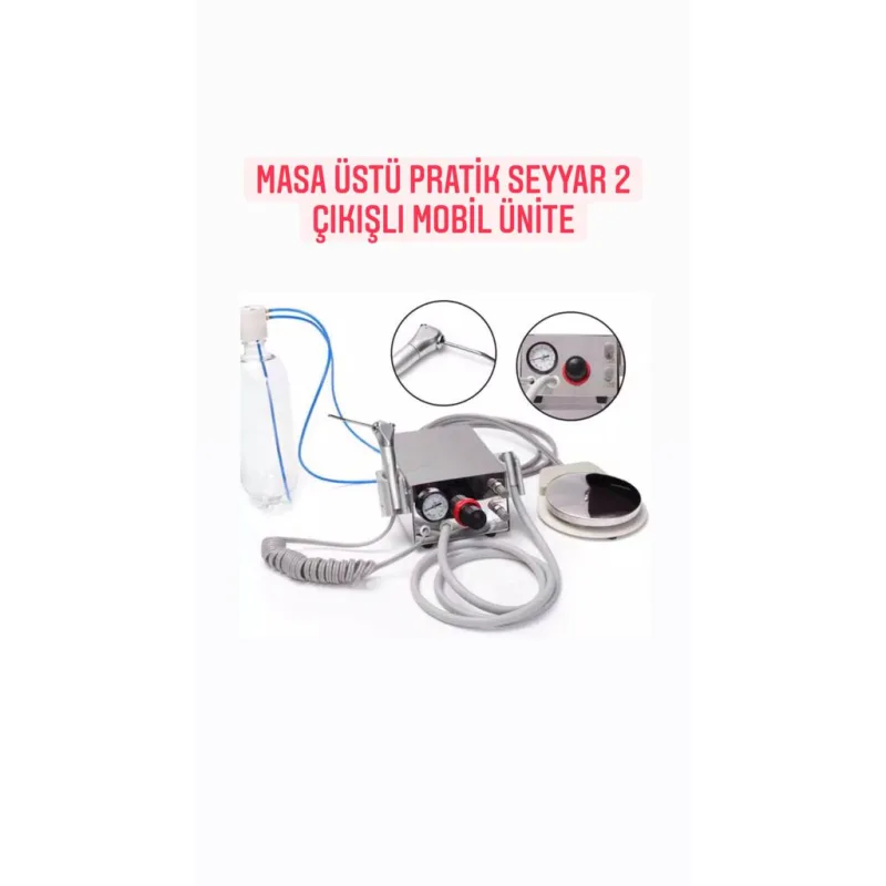 Metal Diş Sandalye Ünitesi Şişe ile Taşinabilir Hava Türbini Ünitesi