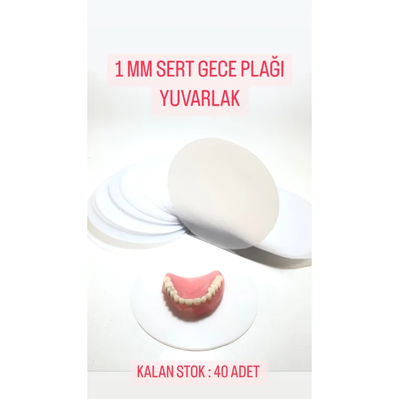 1 Mm Sert Gece Plaği Yuvarlak