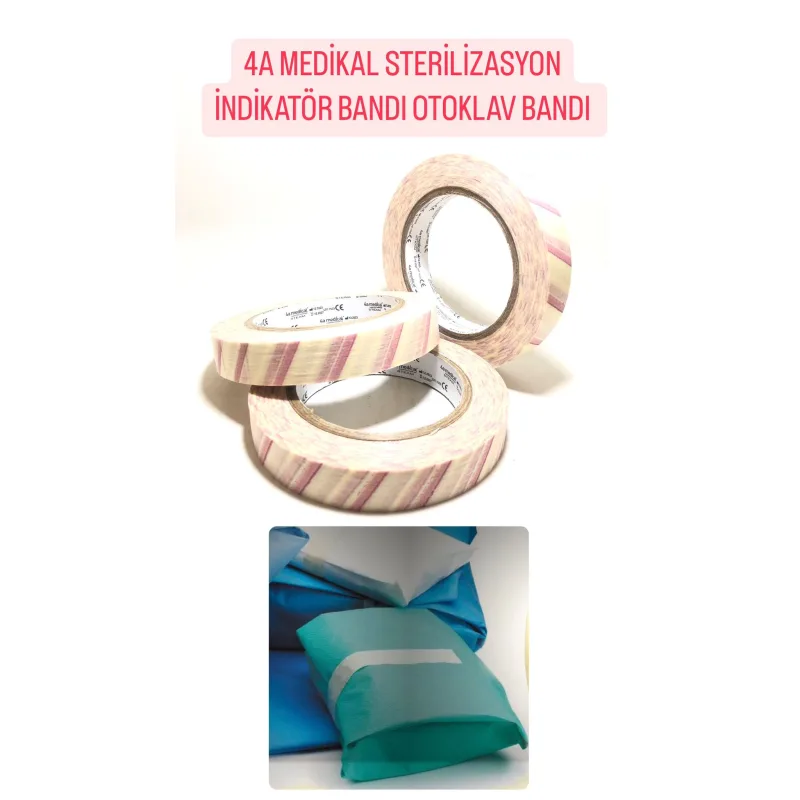 4a Medikal Sterilizasyon İndikatör Bandi Otoklav Bandi