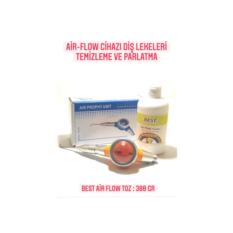 Air-flow Cihazi Diş Lekeleri Temizleme ve Parlatma