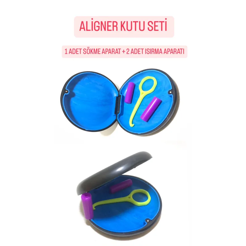 Aligner Renkli Ortodonti ve Plak Kutu Seti