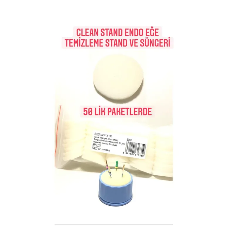 Clean Stand Endo Eğe Temizleme Stand ve Süngeri