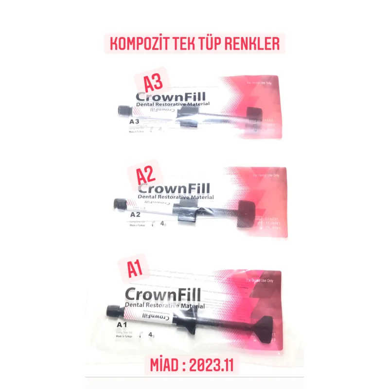 Crown Fill Kompozit Tek Tüp Renkler - A1-a2-a3