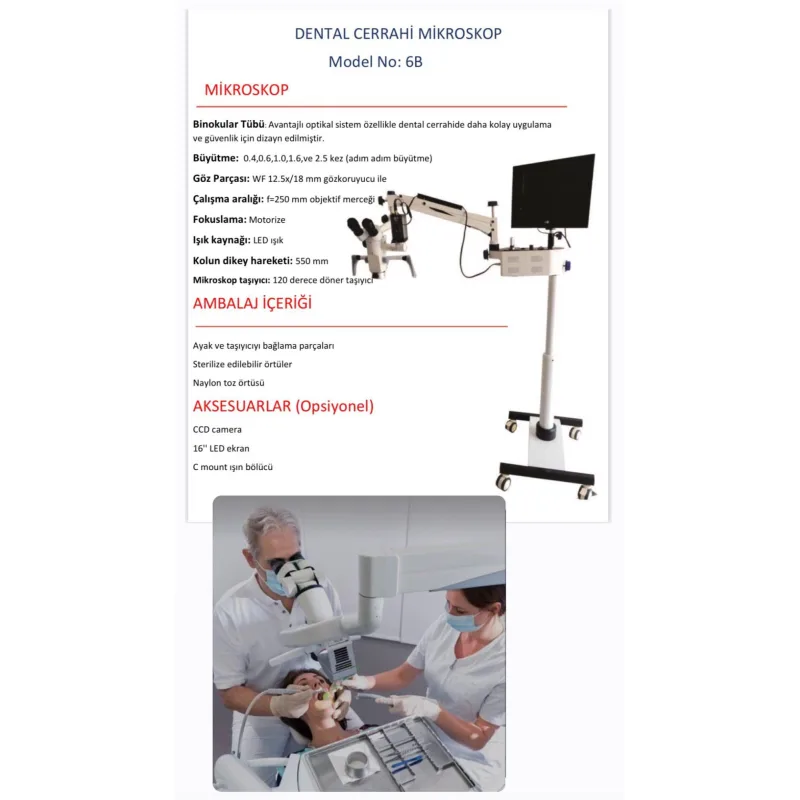 Dental Cerrahi Mikroskop Model No:6b