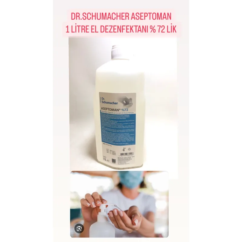 Dr.schumacher Aseptoman Alkol Bazli 1 Litre El Dezenfektani %72 Lik