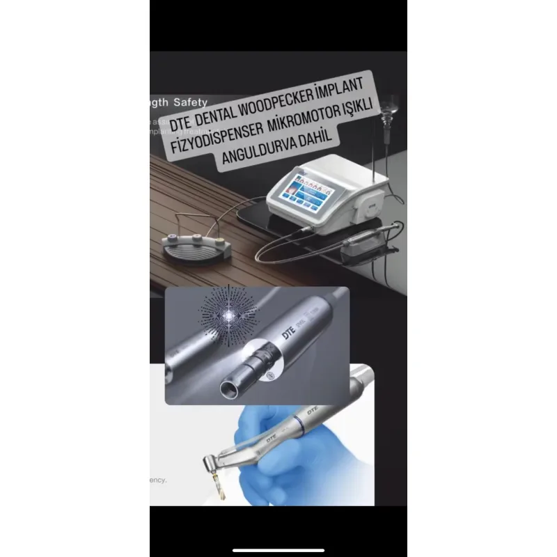 Dte Dental Woodpecker İmplant Fizyodispenser Mikromotor İşikli Anguldurva Dahil