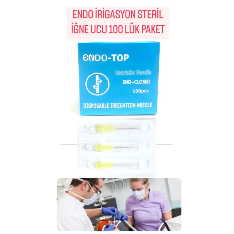 Endo İrigasyon Steril İğne Ucu 100'lük Paket