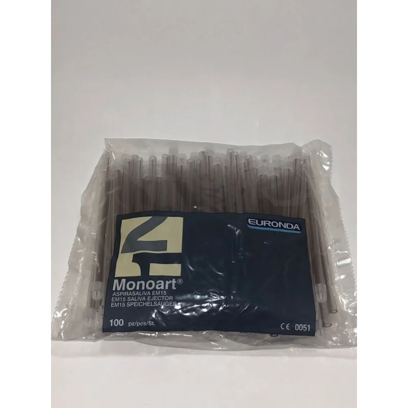 Euronda Monoart Dental İtalyan Tükrük Emici Sakşin 100 Lük Şeffaf