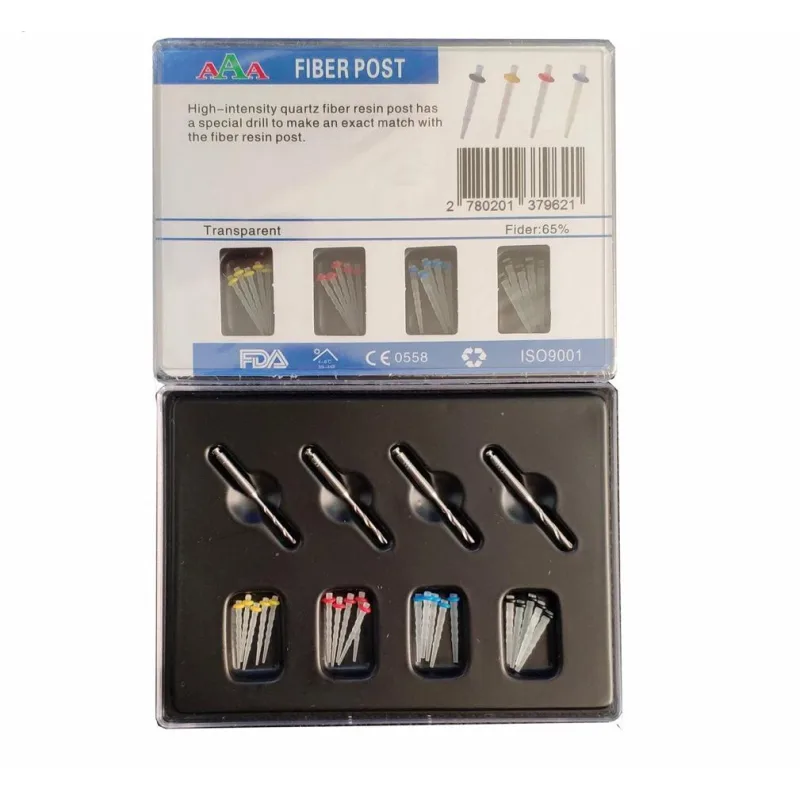 Fiber Post Cam 20 Adet Fiber - 4 Adet Drills