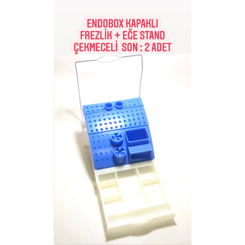 Frez Endobox Kapakli Frezlik + Eğe Stand Çekmeceli