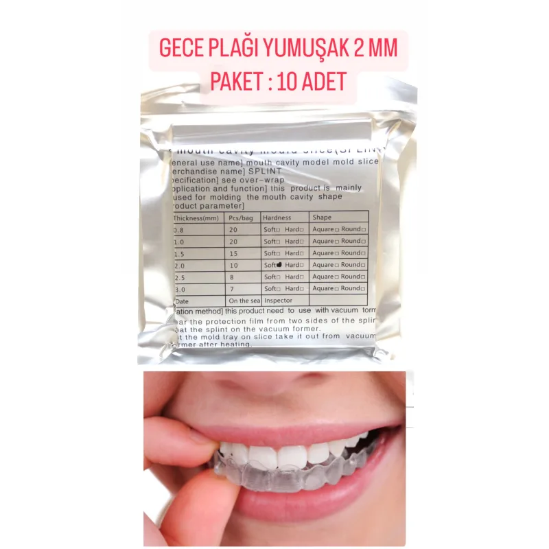 Gece Plaği Yumuşak 2mm Paket:10 Adet