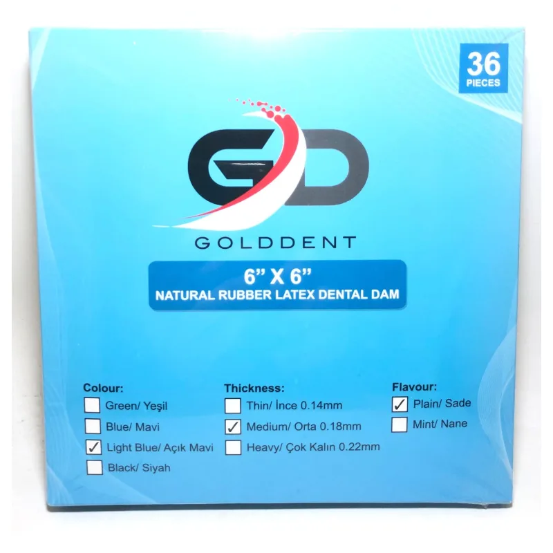 Goldent Rubber Dam Lastik 36'lik Paket Açik Mavi (sade)