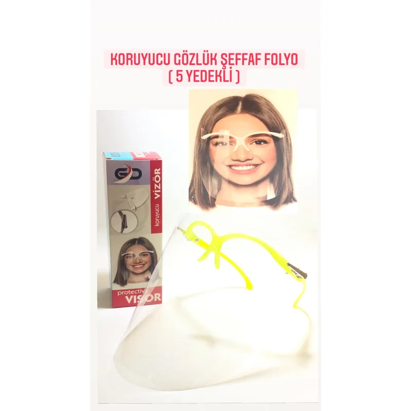 Koruyucu Gözlük Şeffaf -5 Yedekli-