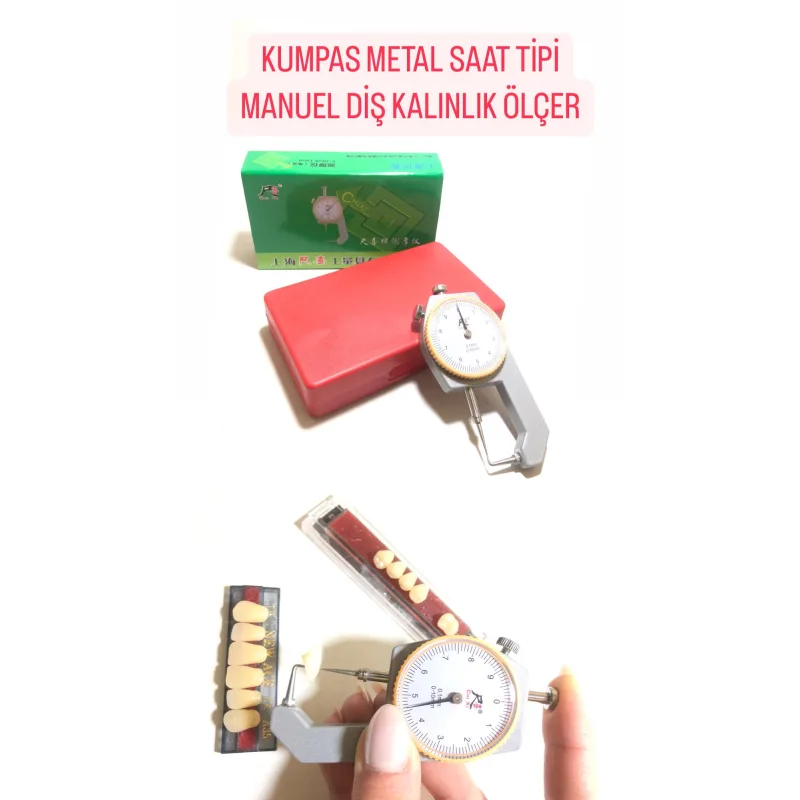 Kumpas Metal Saat Tipi Manuel Diş Kalinlik Ölçer