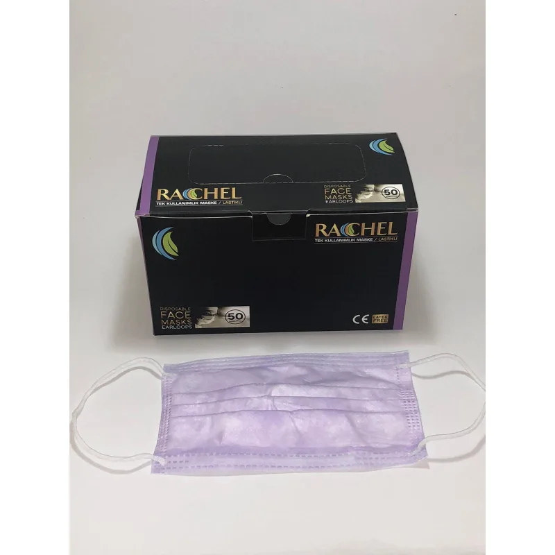 Maske 3 Katli Telli 50 Lik ( Lila Renk )