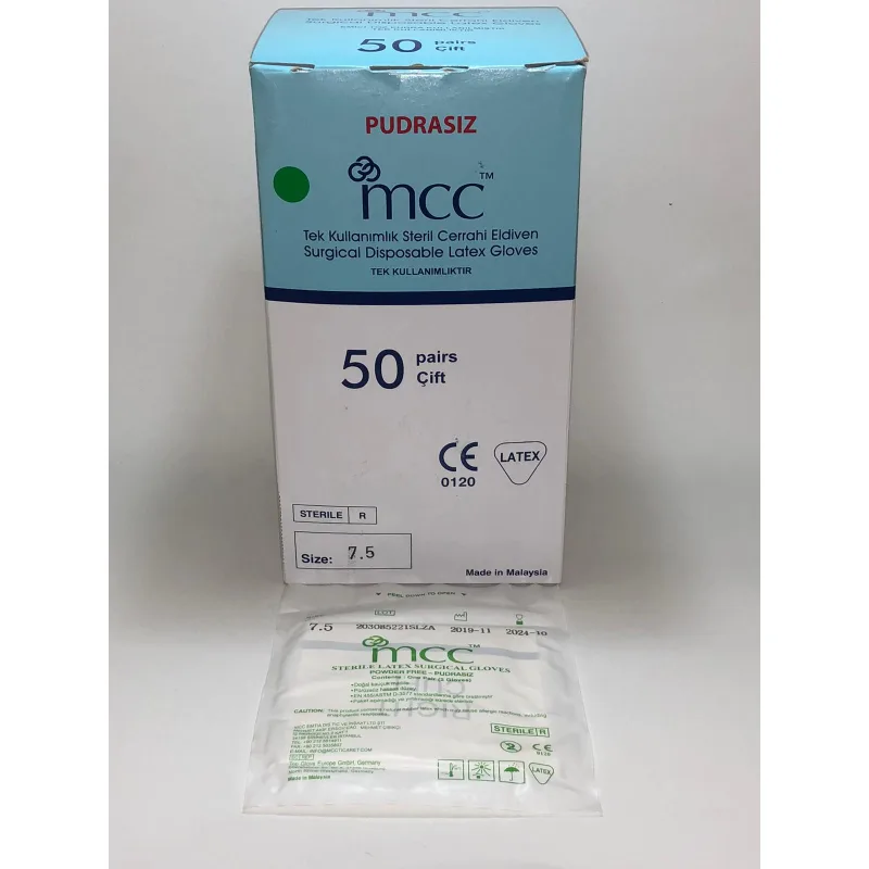 Mcc Pudrasiz Steril Cerrahi Eldiven No 7.5