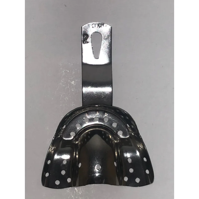 Metal Ölçü Kaşiği Ön Dişli Arka Dişsiz Delikli No :2 Üst Tek Kaşik