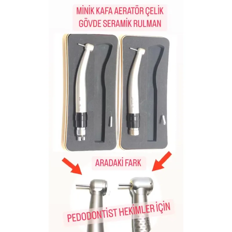 Minik Kafa Aeratör Çelik Gövde Seramik Rulman