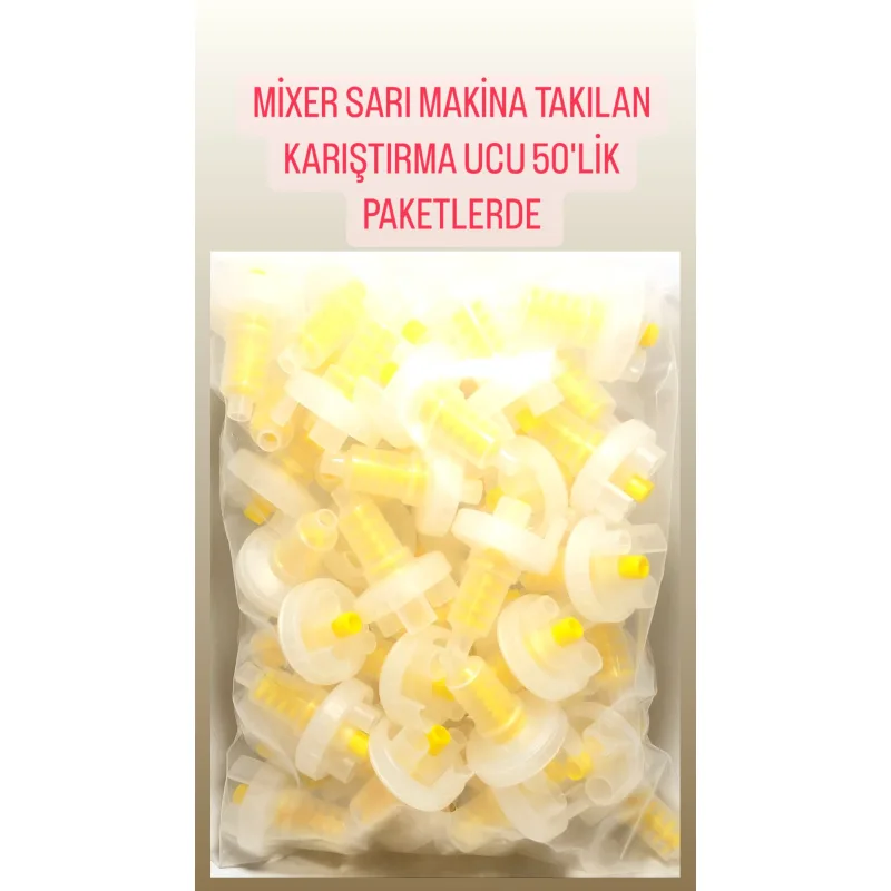 Mixer Sari Makina Takilan Kariştirma Ucu 50'lik Paketlerde
