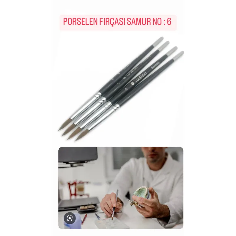 Porselen Firçasi Samur No:6