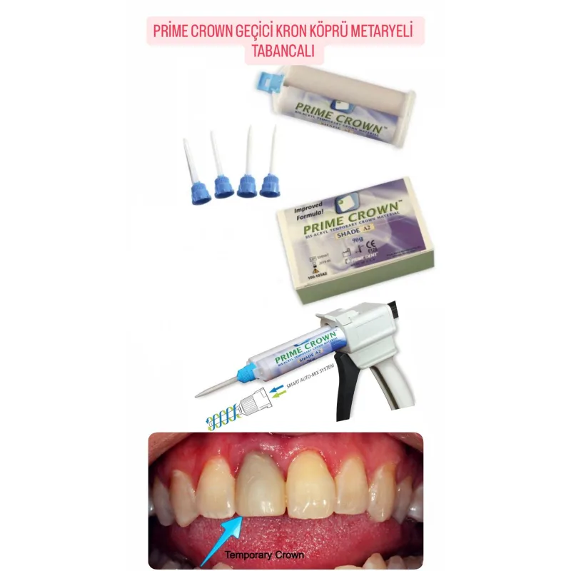 Prime Crown Geçici Kron Köprü Metaryeli Tabancali