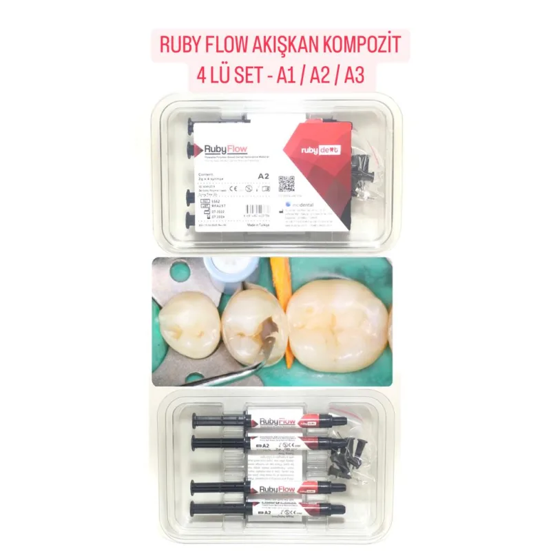 Ruby Flow Akişkan Kompozit 4'lü Set -a1-a2-a3