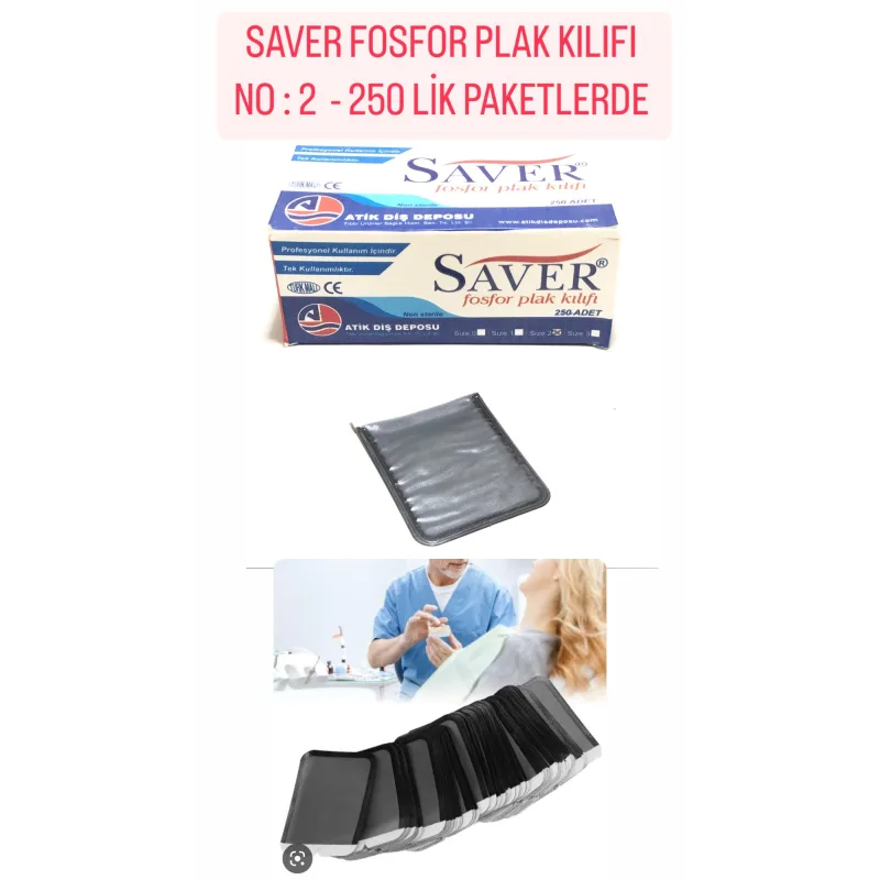 Saver Fosfor Plak Kilifi No:2 -250'lik Paket-
