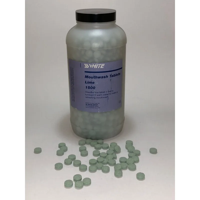 Ss White Mouthwash Tablet Lime Yeşil Limonlu 1500 Adet Ağiz Gargarasi