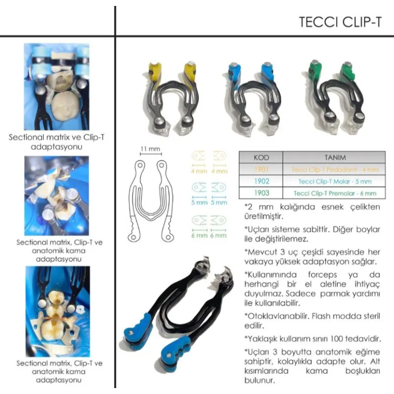 Tecci Clip-t - Pedo , Molar , Premolar Boylari Vardir -