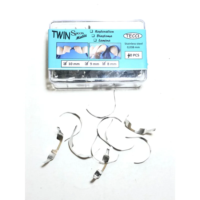 Tecci Metal Spoon Matrix 0,038 Mm 8-9-10 Mm 40 Lik Paketlerde