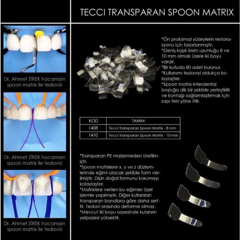 Tecci Transparan Spoon Matrix -refil veya Asorti-