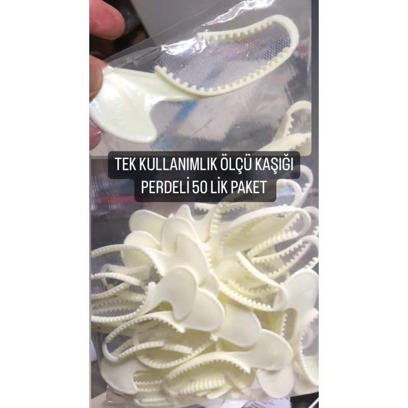 Tek Kullanimlik Ölçü Kaşiği Perdeli 50'lik Paket