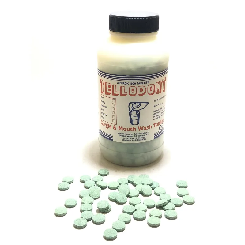 Tellodont Mouthwash Antiseptik Ağiz Gargara Tablet 1000'lik