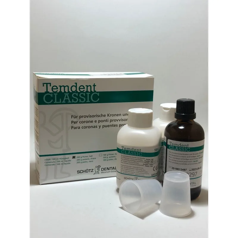 Temdent Geçici Kron Köprü Akriliği 200 Gr Toz 100 Ml Likit