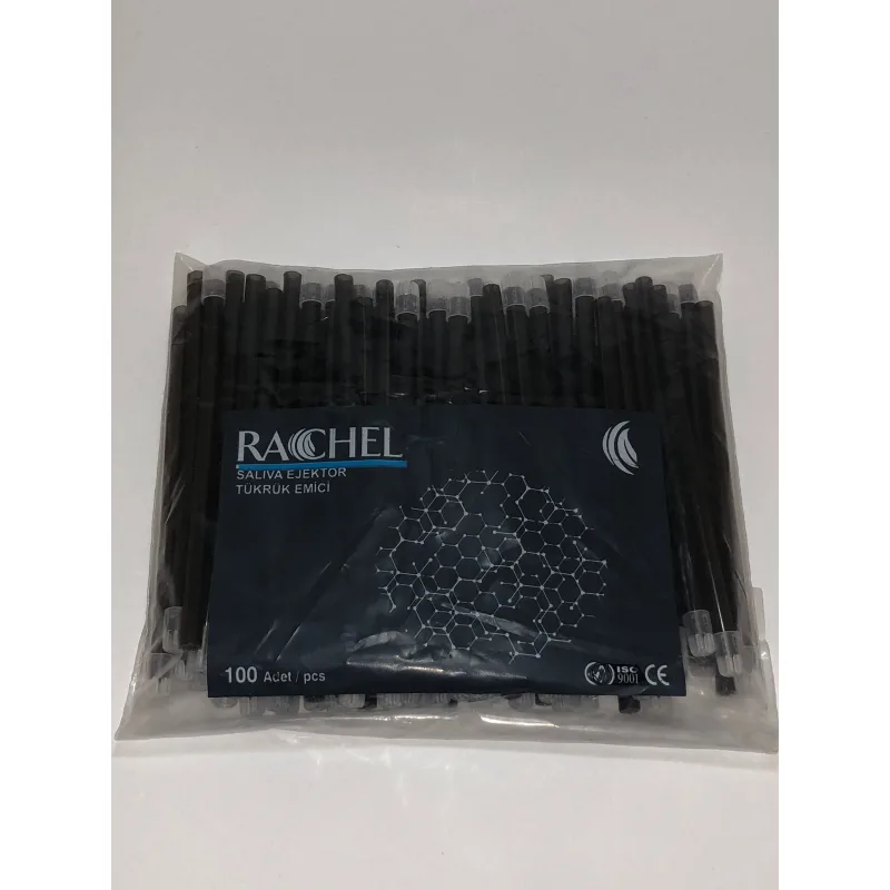 Tükrük Emici Sakşin 100 Lük Paketlerde Dental ( Siyah Renk ) Rachel