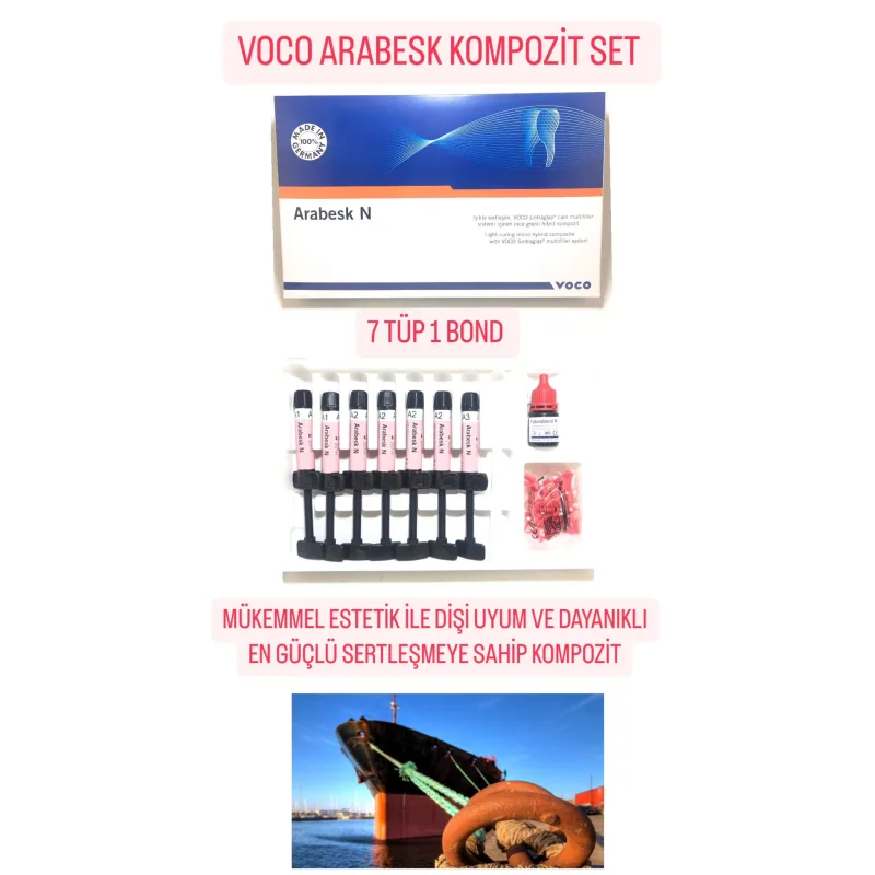 Voco Arabesk N Kompozit Seti 7 Tüp + 1 Bond