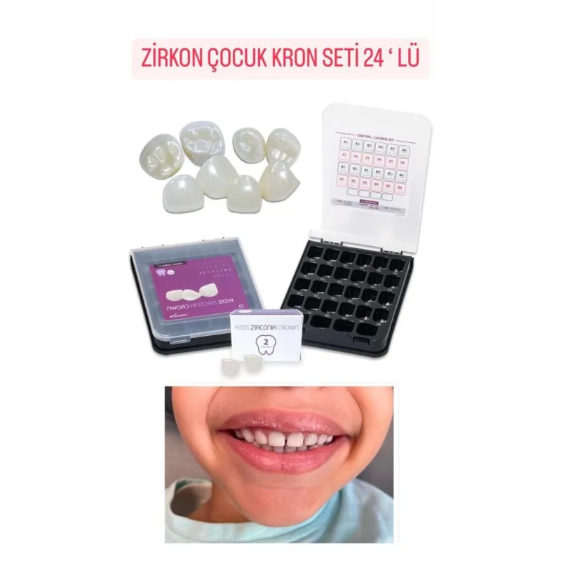 Zirkon Çocuk Kron Seti 24'lü