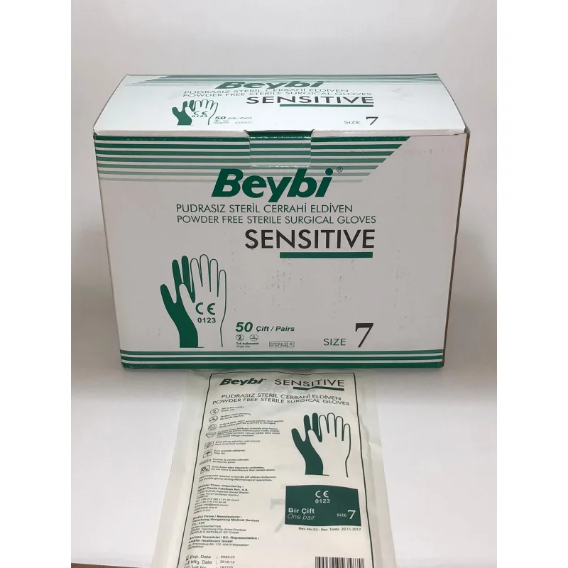 Beybi Pudrasız Steril Cerrahi Eldiven No : 7 - 50 Adet