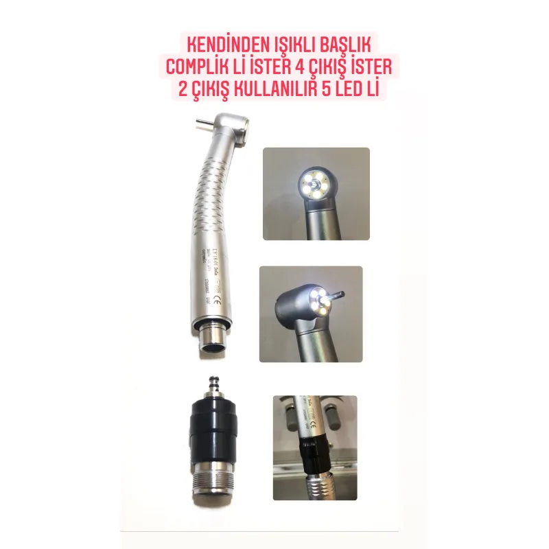 Kendinden Işıklı Başlık Complikli İster 4 Çıkışlı İster 2 Çıkışlı Kullanılır 5 Ledli