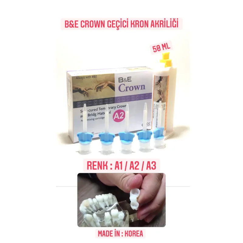 B&E Crown Geçici Kron Akriliği 50 ml