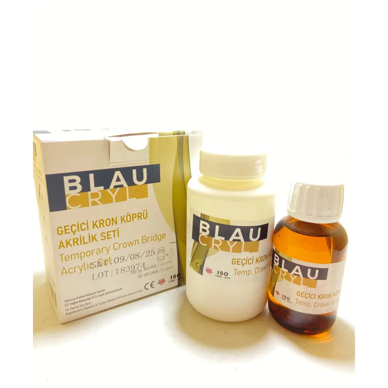 Blau Cryl Geçici Kron Köprü Akrilik Seti Toz + Likid -100 gr Toz - 50 ml Likid-