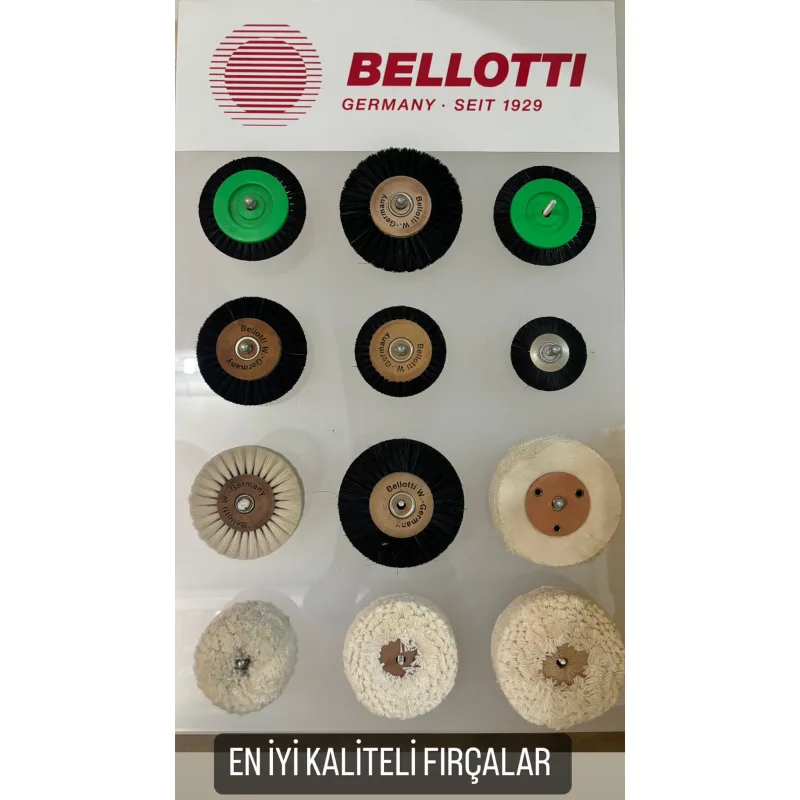 Bellotti Germany Laboratuvar Kıl ve Pamuk Cila Motoru Fırçası